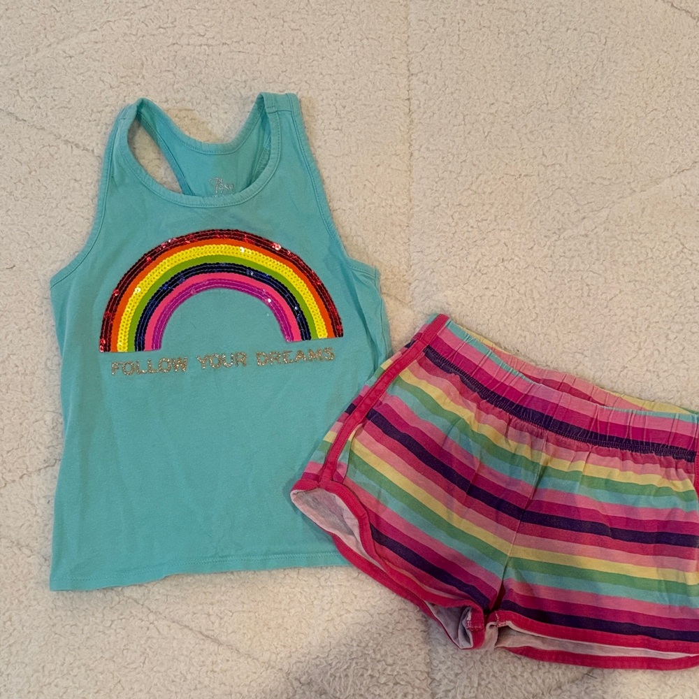 Place Kids Matching Set - Aqua and Rainbow
